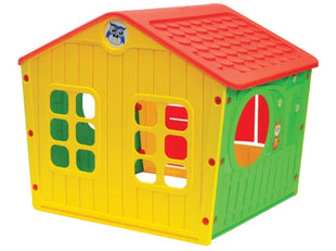 בית גלילי ענק כולל חלונות+דלת כניסה 140x108x115.5 ס"מ ירוק/צהוב