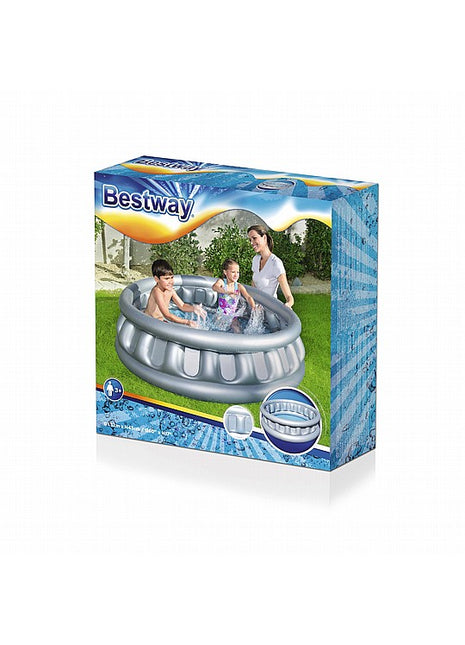 43*152 בריכה מתנפחת לילדים - אפור מטאלי דגם 51080 Bestway אניגמה