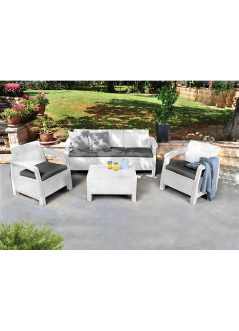 פינת ישיבה למרפסת ולגינה קורפו אפור