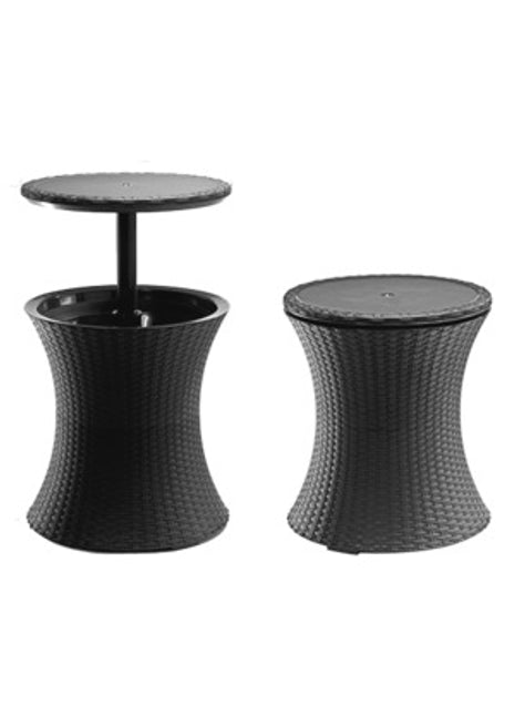 שולחן בר פסיפיק נפתח משולב צידנית - צבע אפור תוצרת כתר