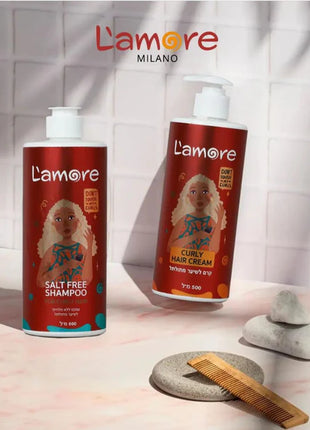 שמפו לשיער מתולתל מבית למור LAMORE - 500ml