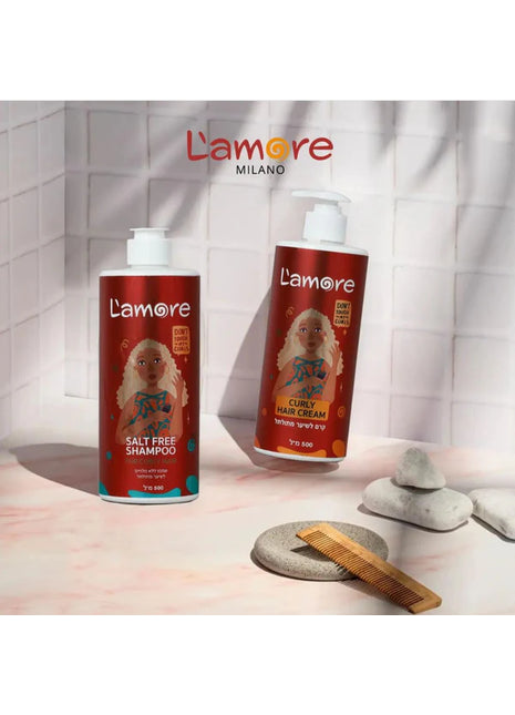 שמפו לשיער מתולתל מבית למור LAMORE - 500ml