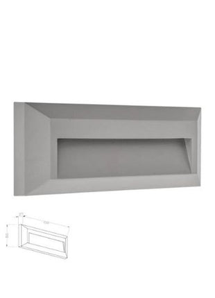מנורת קיר חומה מלבני אפור S-60079-GR-CCT